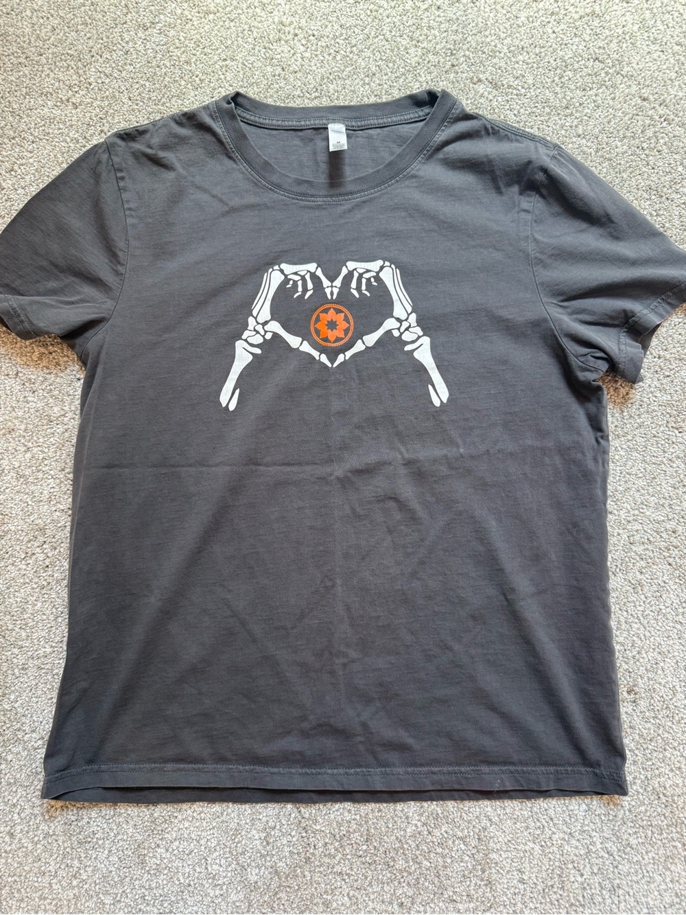 Women’s Black Short Sleeve Graphic Heart Tee